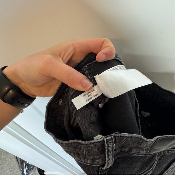 Madewell The Perfect Vintage Jean Black Wash Denim High Rise Size 25 Petite - Picture 7 of 7